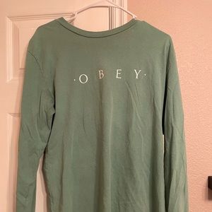 OBEY MENS green long sleeve SIZE M